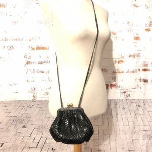 Vintage Mini Black Kiss Lock Purse